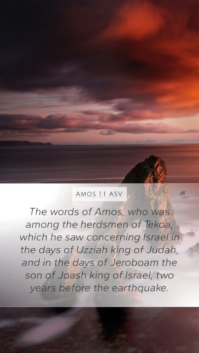 Amos 1:1 ASV Bible Verse Image