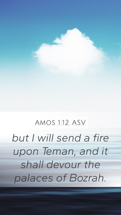 Amos 1:12 ASV Bible Verse Image