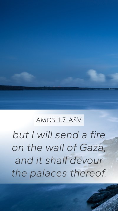 Amos 1:7 ASV Bible Verse Image