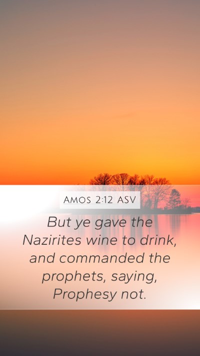 Amos 2:12 ASV Bible Verse Image