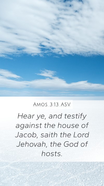 Amos 3:13 ASV Bible Verse Image