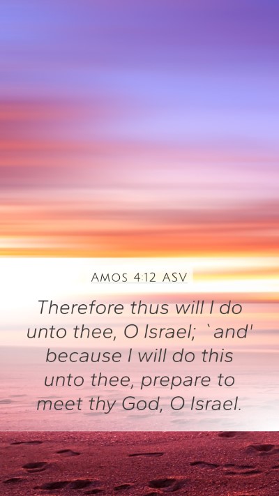 Amos 4:12 ASV Bible Verse Image