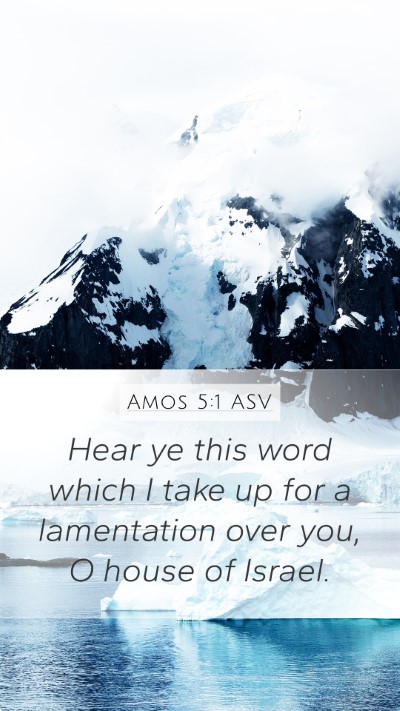 Amos 5:1 ASV Bible Verse Image