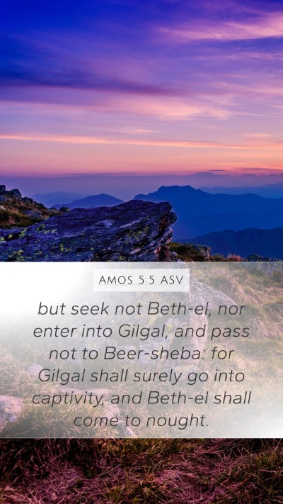 Amos 5:5 ASV Bible Verse Image