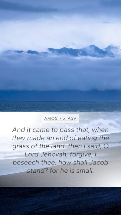 Amos 7:2 ASV Bible Verse Image
