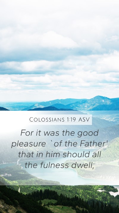 Colossians 1:19 ASV Bible Verse Image