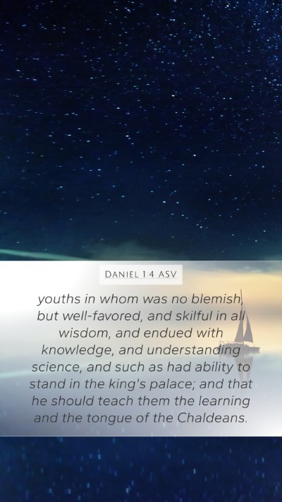 Daniel 1:4 ASV Bible Verse Image