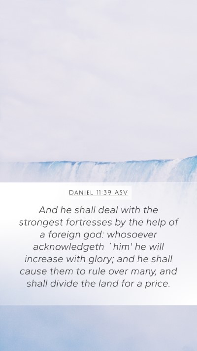 Daniel 11:39 ASV Bible Verse Image