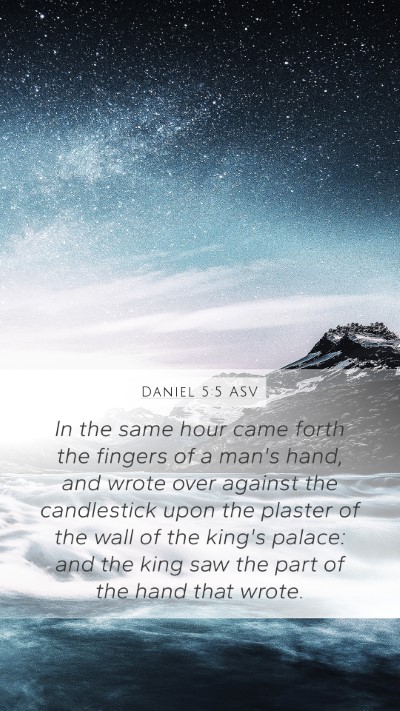 Daniel 5:5 ASV Bible Verse Image