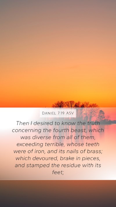 Daniel 7:19 ASV Bible Verse Image