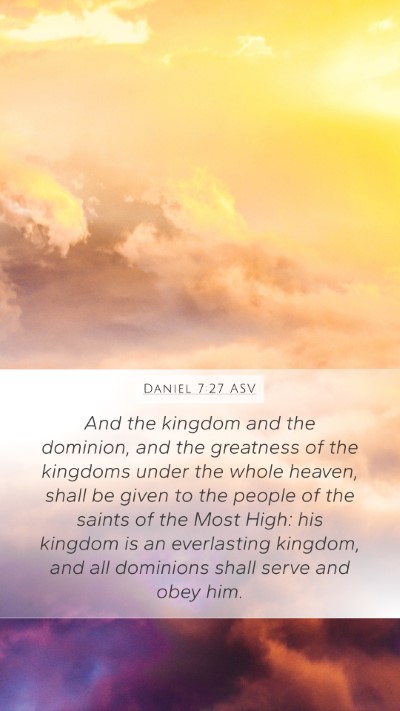 Daniel 7:27 ASV Bible Verse Image