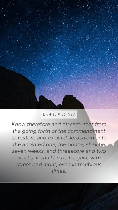Daniel 9:25 ASV Bible Verse Image