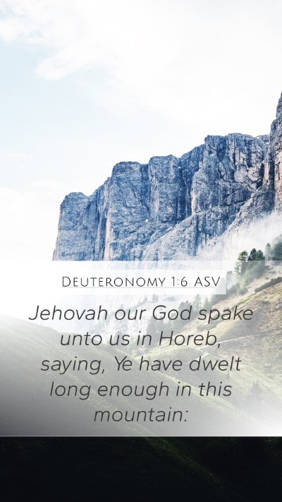 Deuteronomy 1:6 ASV Bible Verse Image