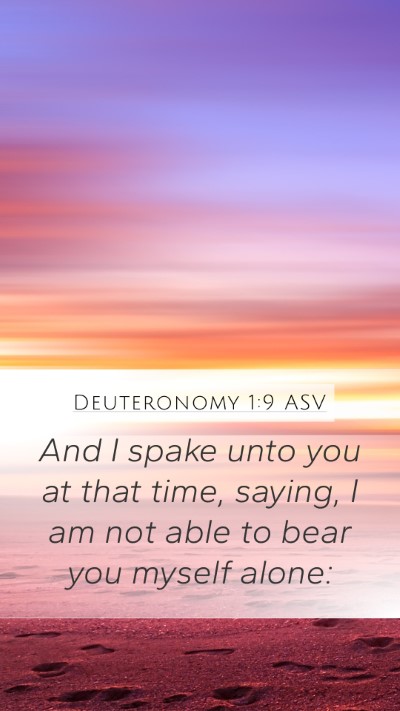 Deuteronomy 1:9 ASV Bible Verse Image