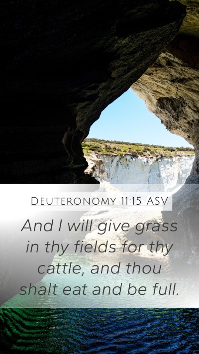 Deuteronomy 11:15 ASV Bible Verse Image