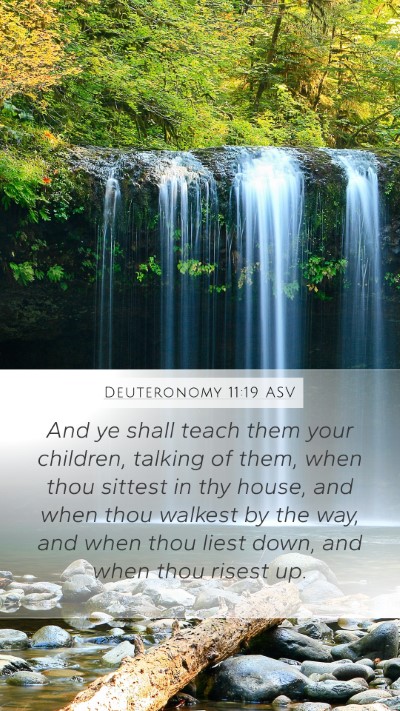 Deuteronomy 11:19 ASV Bible Verse Image