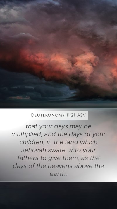 Deuteronomy 11:21 ASV Bible Verse Image