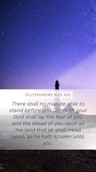 Deuteronomy 11:25 ASV Bible Verse Image