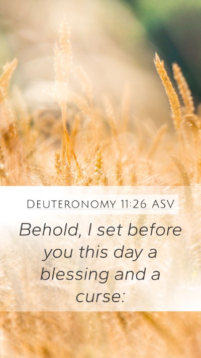Deuteronomy 11:26 ASV Bible Verse Image