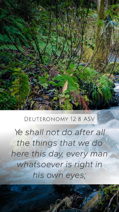Deuteronomy 12:8 ASV Bible Verse Image