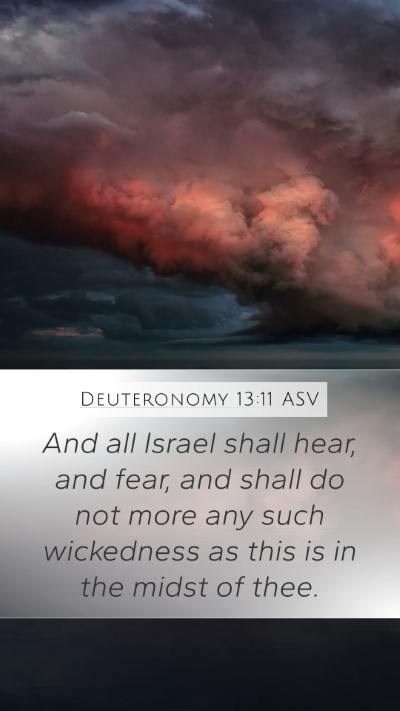 Deuteronomy 13:11 ASV Bible Verse Image