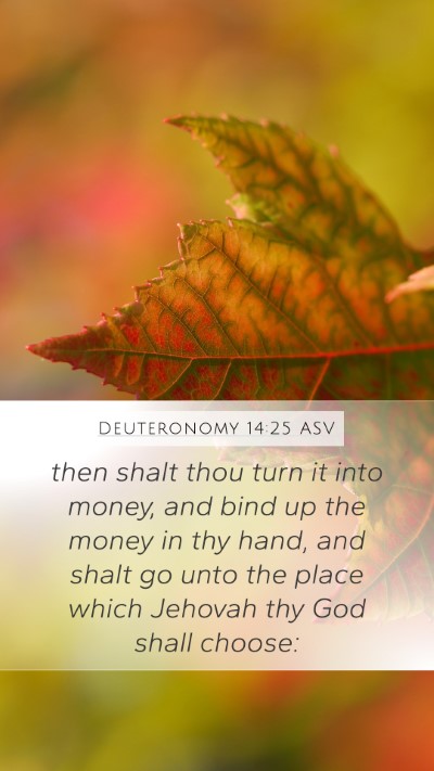 Deuteronomy 14:25 ASV Bible Verse Image