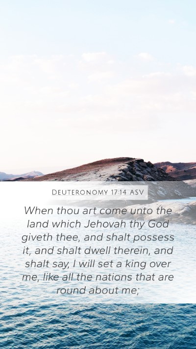 Deuteronomy 17:14 ASV Bible Verse Image