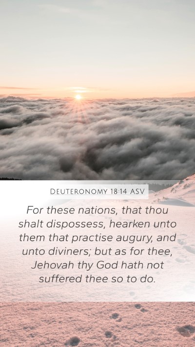 Deuteronomy 18:14 ASV Bible Verse Image
