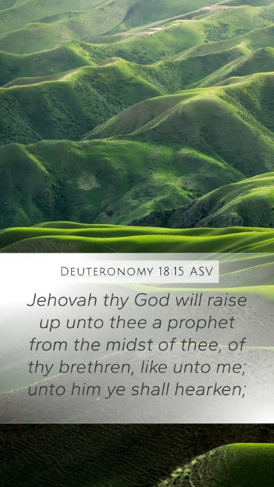 Deuteronomy 18:15 ASV Bible Verse Image