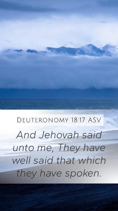 Deuteronomy 18:17 ASV Bible Verse Image