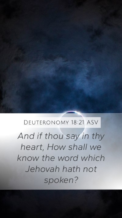 Deuteronomy 18:21 ASV Bible Verse Image