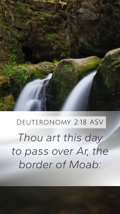 Deuteronomy 2:18 ASV Bible Verse Image