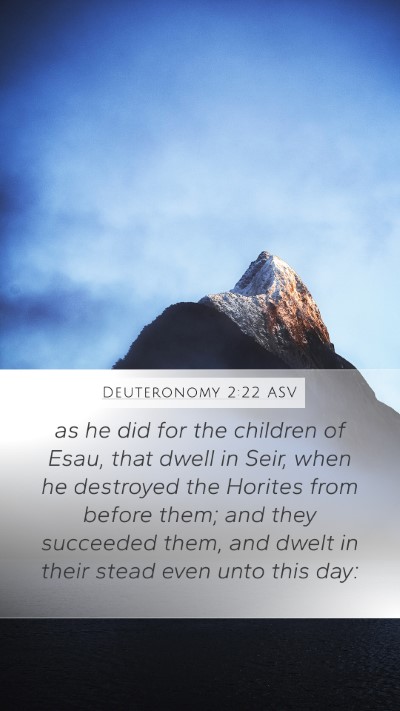 Deuteronomy 2:22 ASV Bible Verse Image