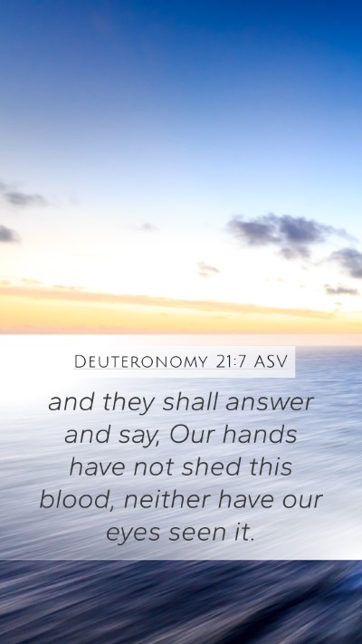 Deuteronomy 21:7 ASV Bible Verse Image