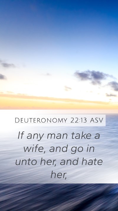 Deuteronomy 22:13 ASV Bible Verse Image
