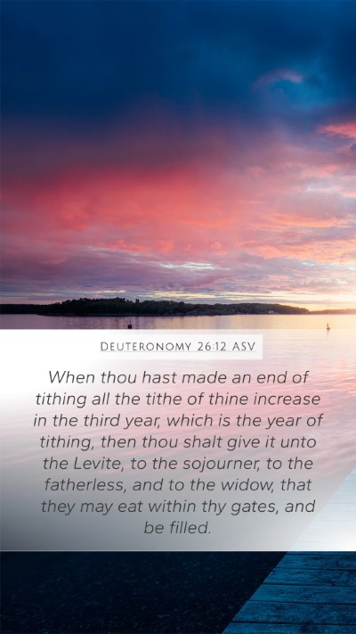 Deuteronomy 26:12 ASV Bible Verse Image