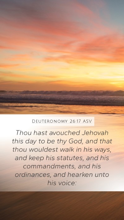 Deuteronomy 26:17 ASV Bible Verse Image