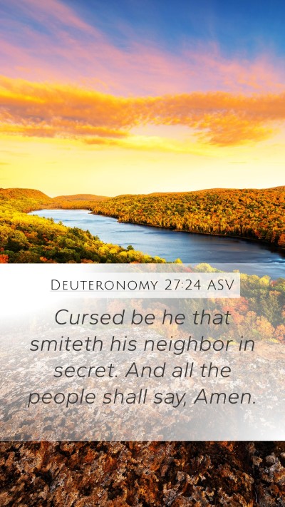 Deuteronomy 27:24 ASV Bible Verse Image