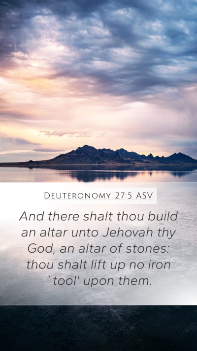 Deuteronomy 27:5 ASV Bible Verse Image