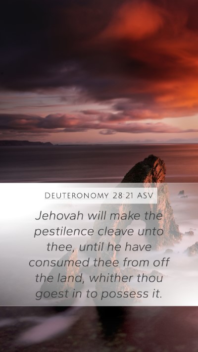 Deuteronomy 28:21 ASV Bible Verse Image