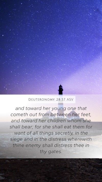 Deuteronomy 28:57 ASV Bible Verse Image