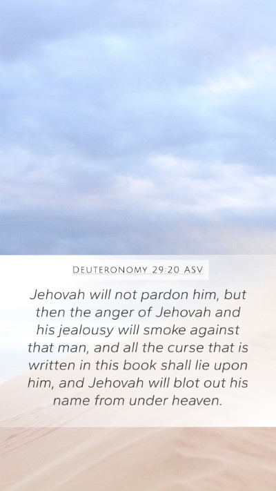 Deuteronomy 29:20 ASV Bible Verse Image