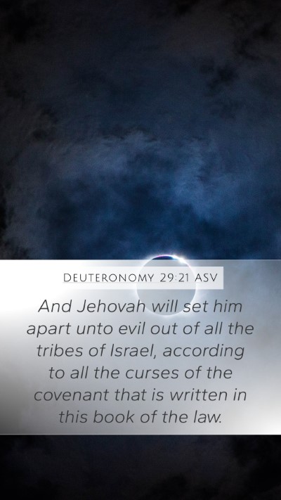 Deuteronomy 29:21 ASV Bible Verse Image