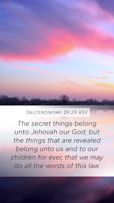 Deuteronomy 29:29 ASV Bible Verse Image