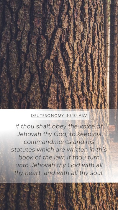 Deuteronomy 30:10 ASV Bible Verse Image