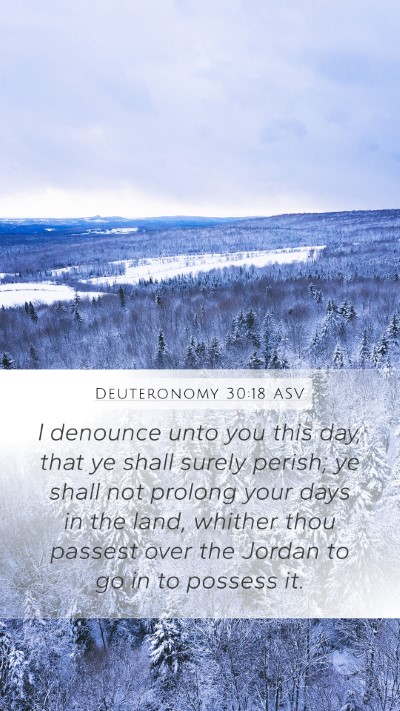 Deuteronomy 30:18 ASV Bible Verse Image
