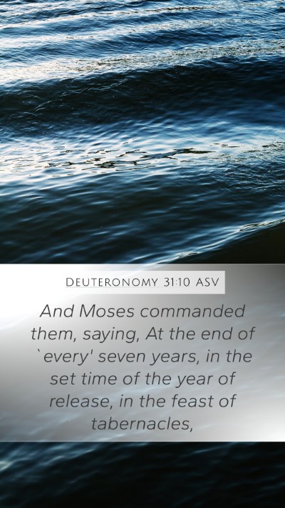 Deuteronomy 31:10 ASV Bible Verse Image