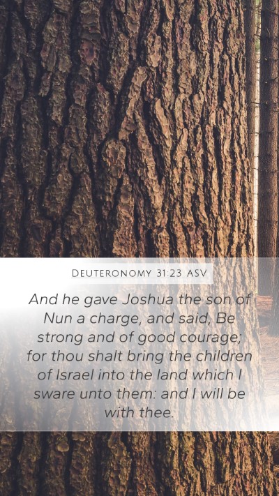 Deuteronomy 31:23 ASV Bible Verse Image