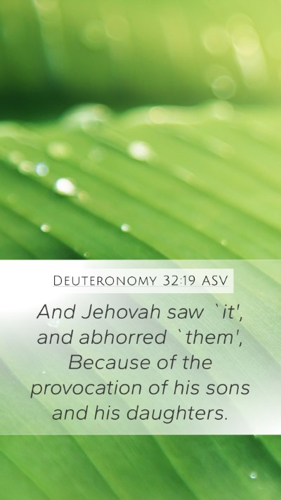 Deuteronomy 32:19 ASV Bible Verse Image
