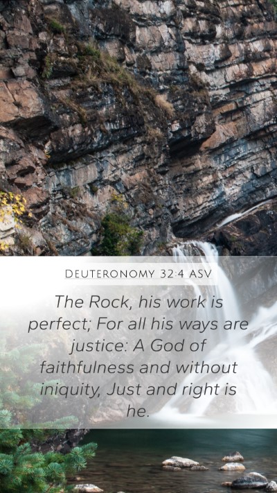 Deuteronomy 32:4 ASV Bible Verse Image